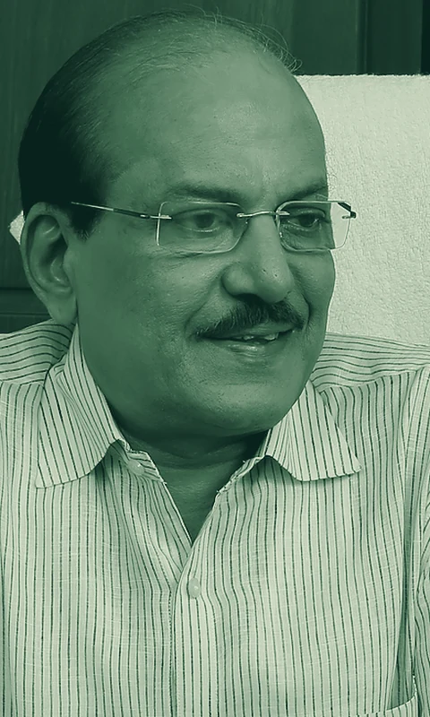 Portrait of P. K. Kunhalikutty, Minister for Industries, Kerala